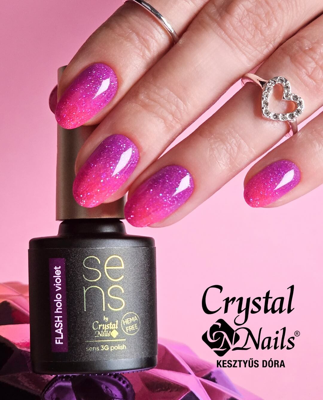 Sens trajni lak 3S #Flash Holo Violet THF